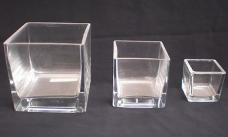 glass candle holders, glass container, glasswares, clear glass